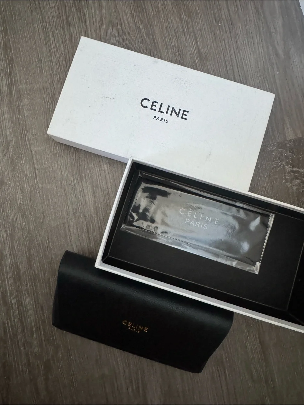 Celine Tortoiseshell Brown Oval Logo Sunglasses - Picture 6 of 6